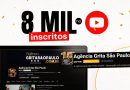Grita São Paulo atinge 8 mil inscritos no Youtube. Agradecemos a interação com o nosso conteúdo!